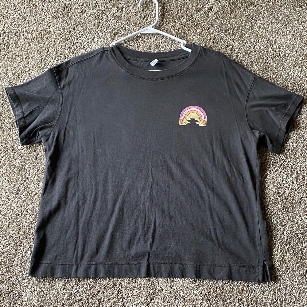 Old Navy Charcoal Short-Sleeve Tee with Pink & Orange Cream Back Graphic - Picture 4 of 4